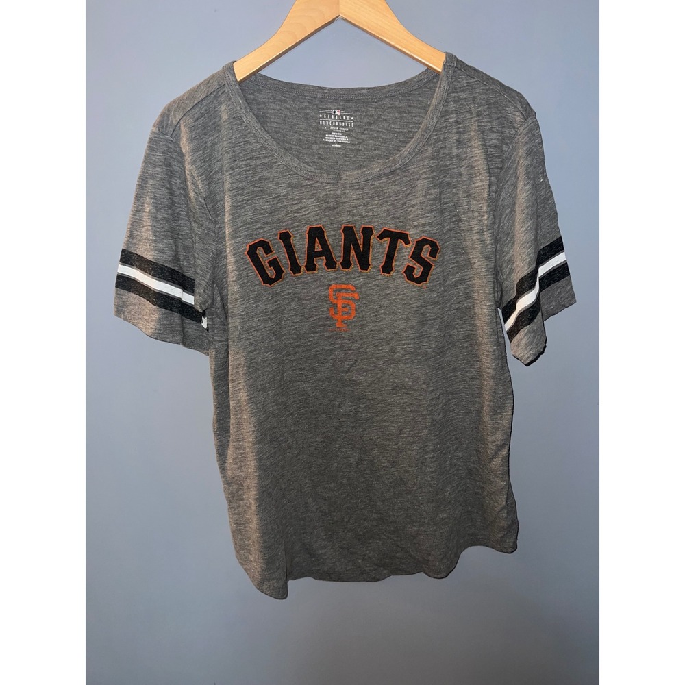 MLB San Francisco Giants Womens Large Scoop Neck T-Shirt 5th & Ocean SF Logo